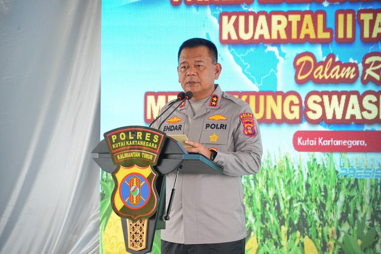 Perkuat Ketahanan Pangan Nasional, Polda Kaltim Gelar Panen Raya Kuartal II Tahun 2026